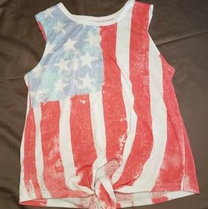 Fifth Sun American flag tank top